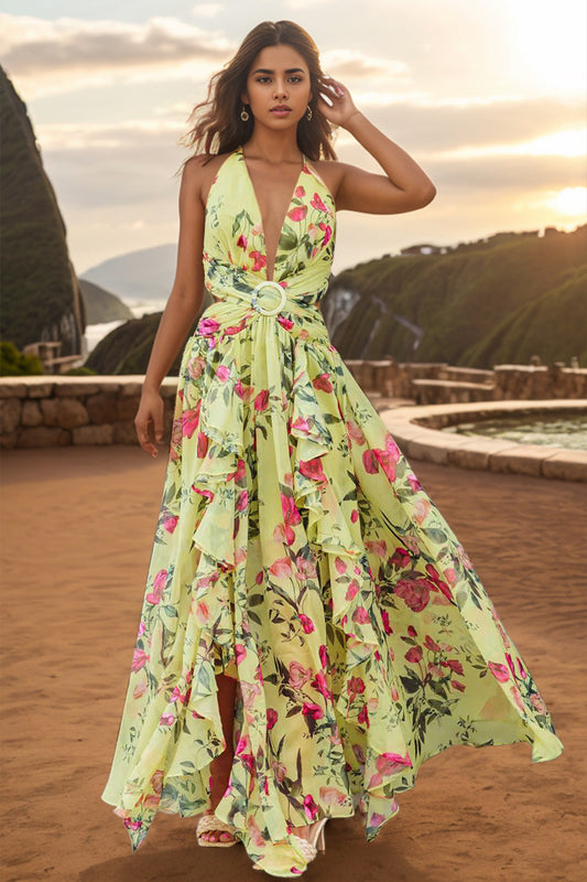 Greek Sunset Backless Dress