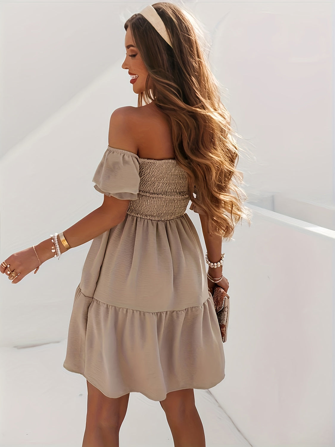 Sunny Day Off-Shoulder Dress