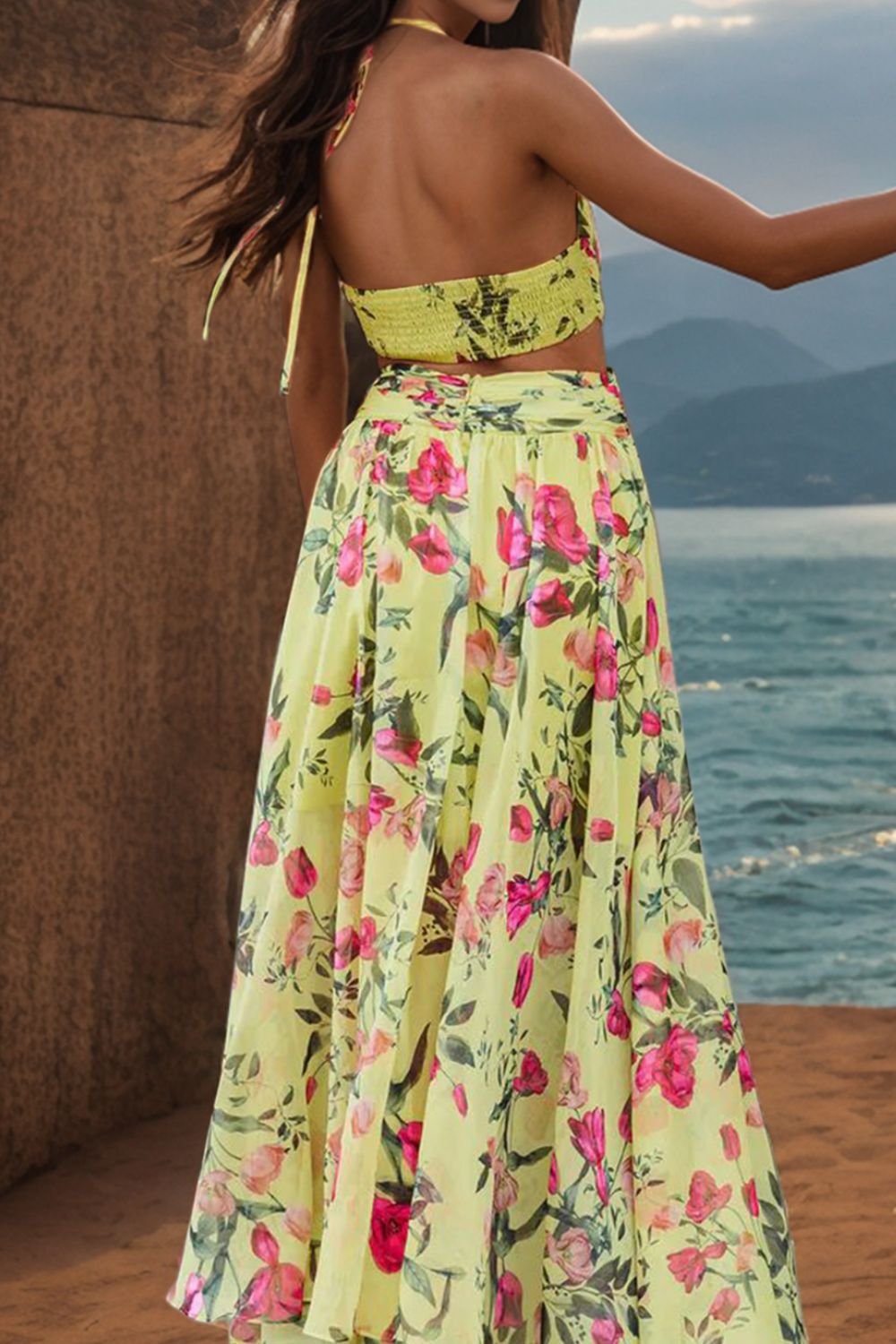 Greek Sunset Backless Dress