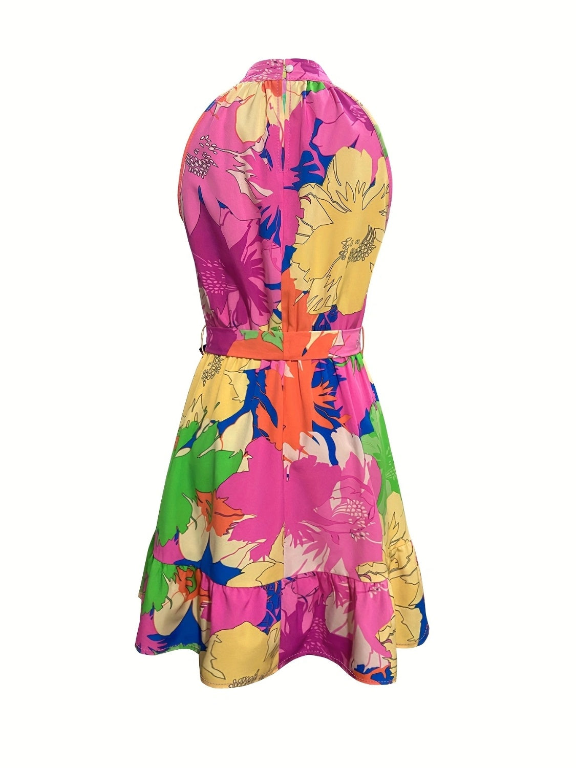 Lacy Tied Floral Printed Dress