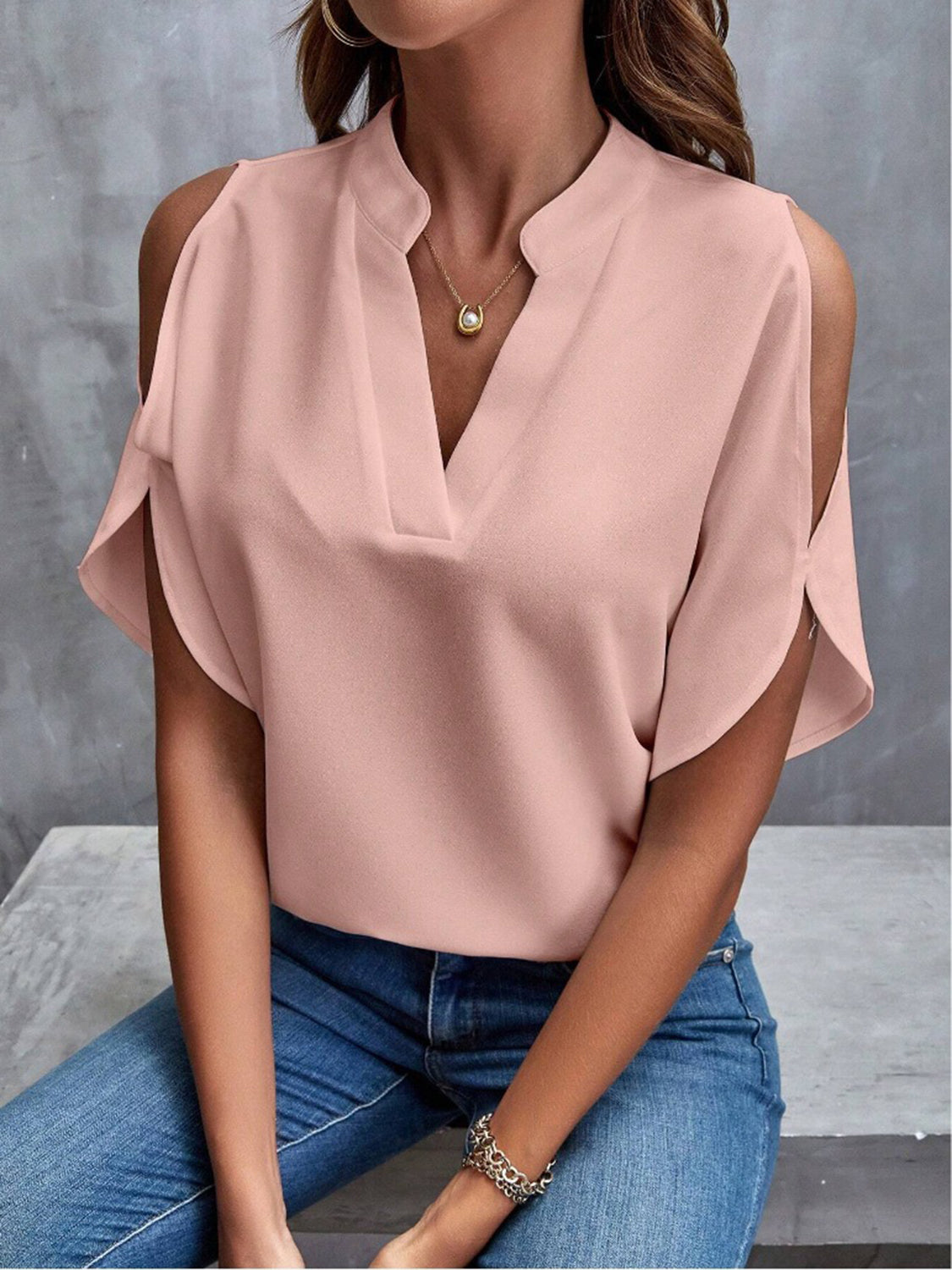 It's Giving Cold Shoulder Blouse