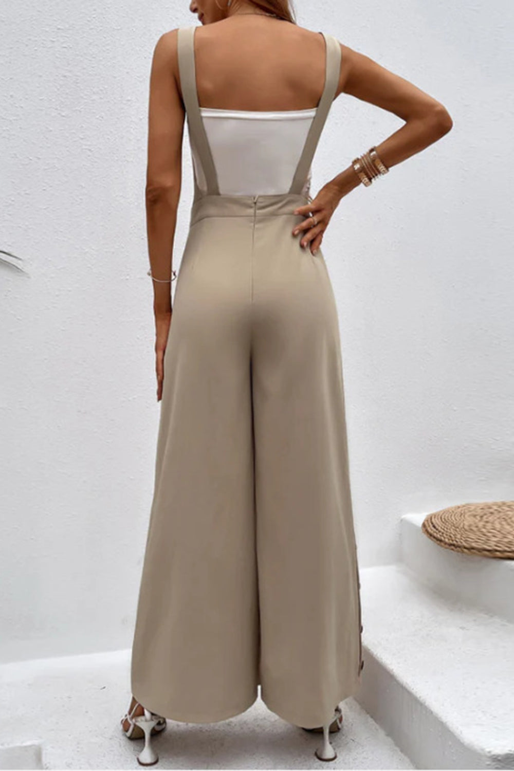 Flare Leg Casual Jumpsuit