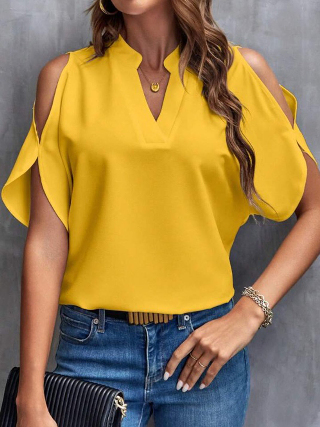 It's Giving Cold Shoulder Blouse