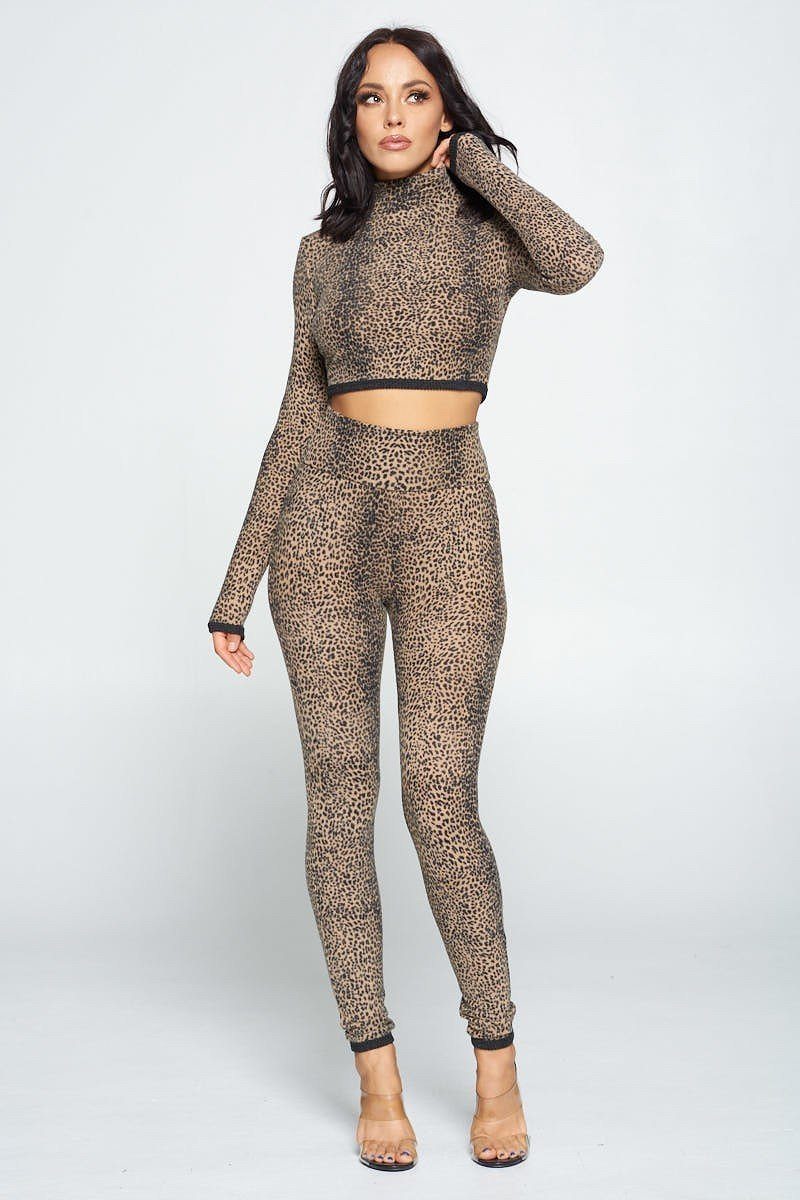 Animal Print Top & Pant Set