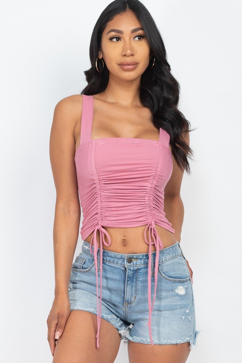 Adjustable String Crop Top