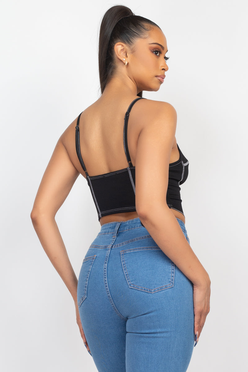 Bustier Sleeveless Ribbed Top