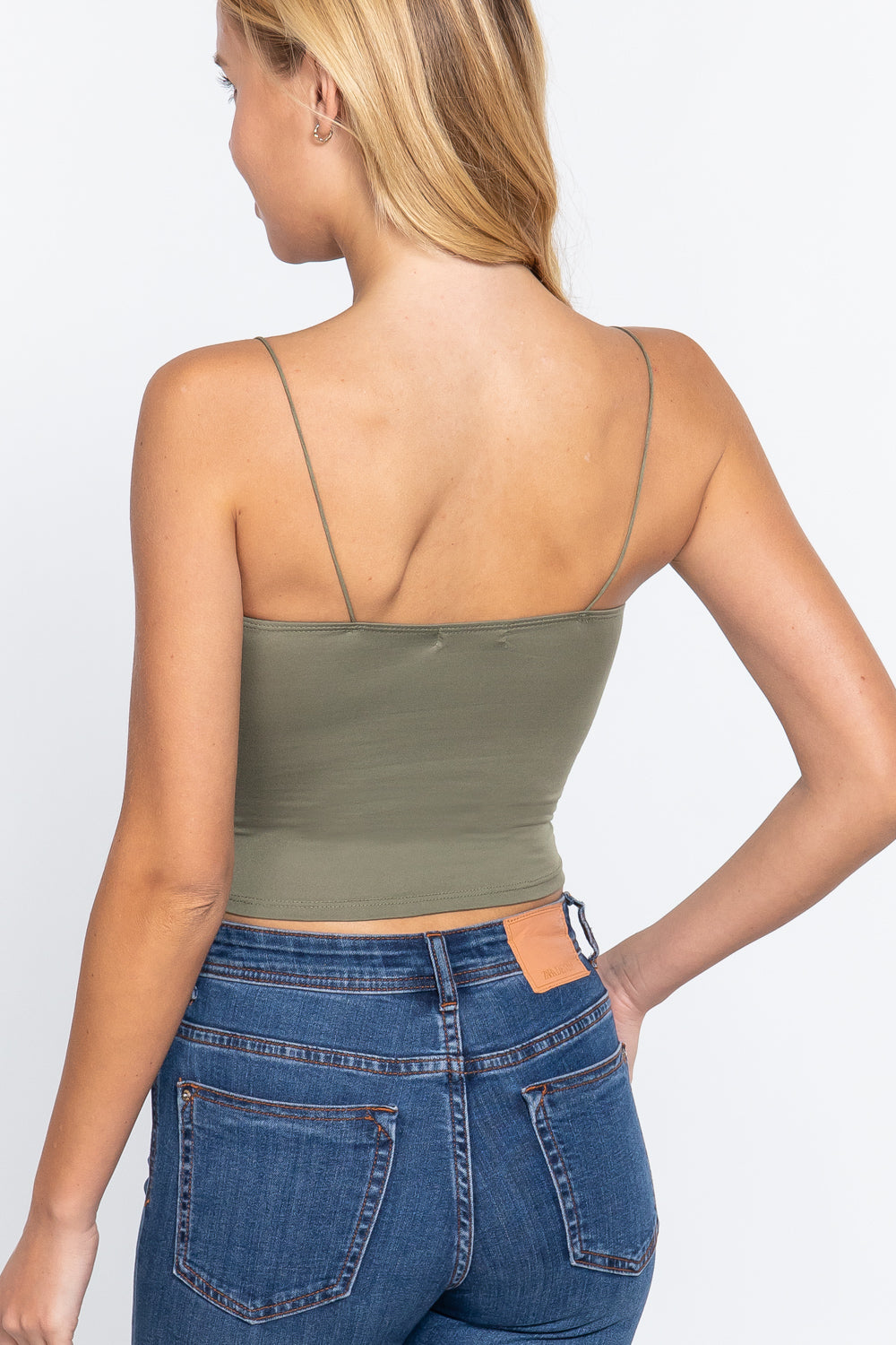 Elastic Strap Knit Cami Top