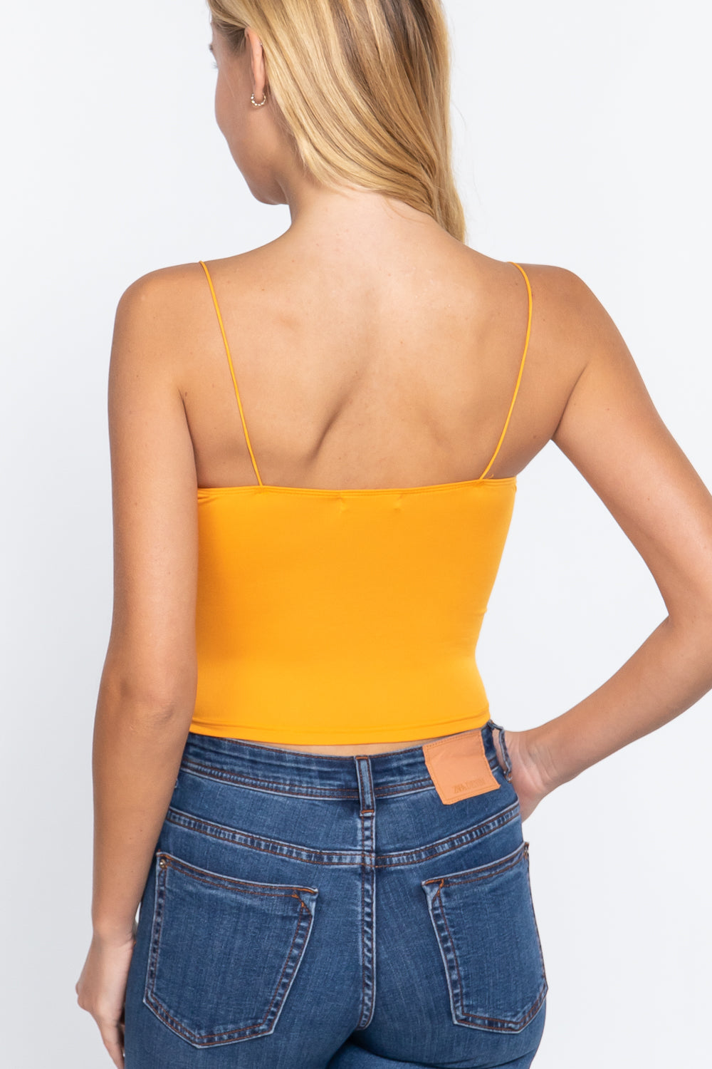 Elastic Strap Knit Cami Top